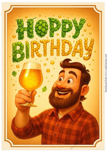 DD FUNNY MALE BIRTHDAY A4 28