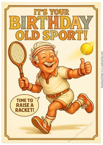 DD FUNNY MALE BIRTHDAY A4 37