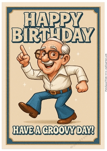 DD FUNNY MALE BIRTHDAY A4 38