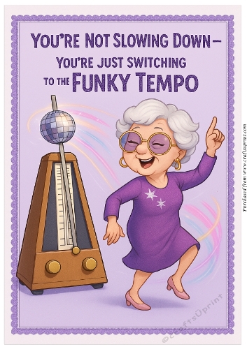 DD DISCO FUNNY FEMALE BIRTHDAY A4 31