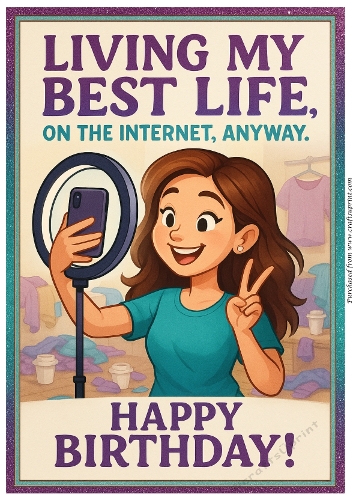 DD FUNNY FEMALE BIRTHDAY A4 144