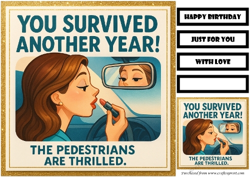 DD FUNNY FEMALE BIRTHDAY QUICK CARD 2
