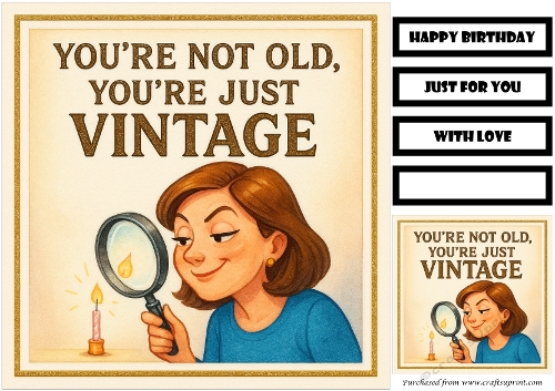 DD FUNNY FEMALE BIRTHDAY QUICK CARD 3