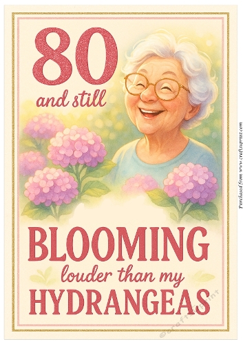 DD FUNNY FEMALE BIRTHDAY 80TH A4 1