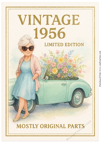 DD FUNNY FEMALE BIRTHDAY 70TH A4 1