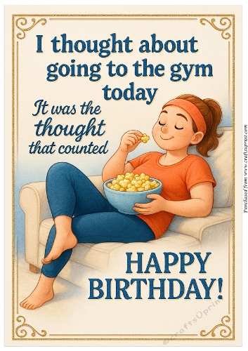 DD FUNNY FEMALE BIRTHDAY A4 146