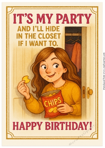 DD FUNNY FEMALE BIRTHDAY A4 148