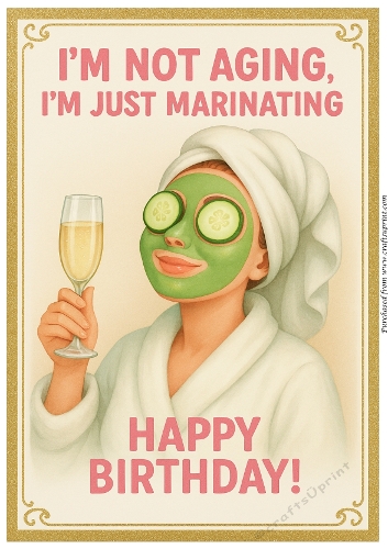 DD FUNNY FEMALE BIRTHDAY A4 151