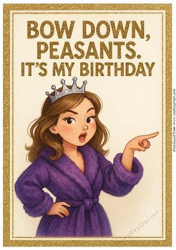 DD FUNNY FEMALE BIRTHDAY A4 163