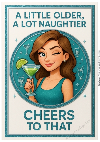DD FUNNY FEMALE BIRTHDAY A4 166