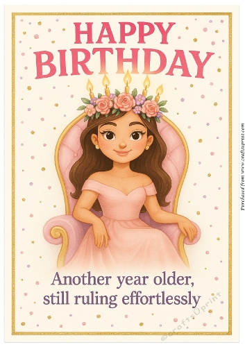 DD FUNNY FEMALE BIRTHDAY A4 167