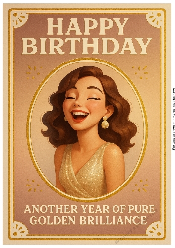 DD FUNNY FEMALE BIRTHDAY A4 170