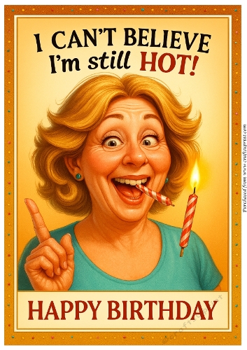 DD FUNNY FEMALE BIRTHDAY A4 173