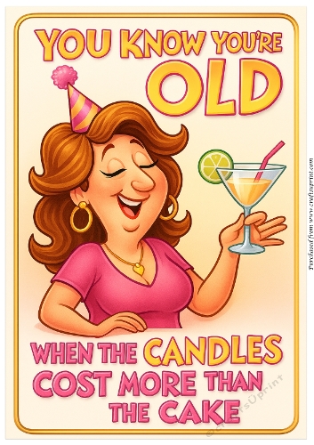 DD FUNNY FEMALE BIRTHDAY A4 176