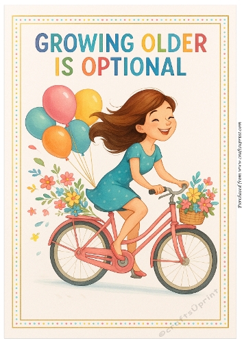 DD FUNNY FEMALE BIRTHDAY A4 183