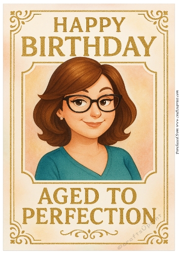 DD FUNNY FEMALE BIRTHDAY A4 188