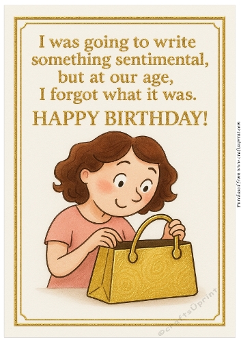 DD FUNNY FEMALE BIRTHDAY A4 189