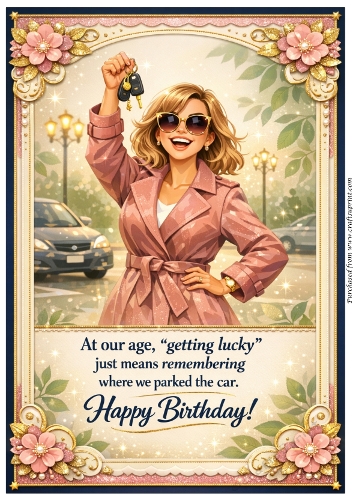 DD GOLDEN FEMALE BIRTHDAY A4 12