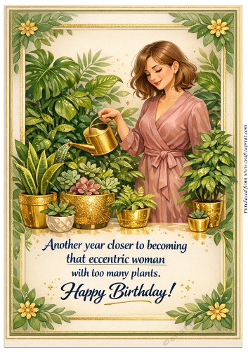 DD GOLDEN FEMALE BIRTHDAY A4 18