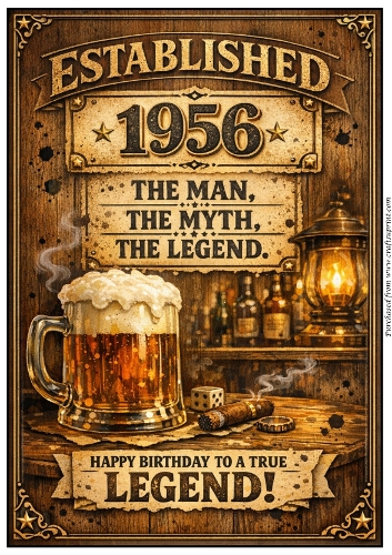 DD GOLDEN MALE BIRTHDAY A4 4