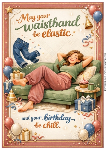 DD GOLDEN FEMALE BIRTHDAY A4 31