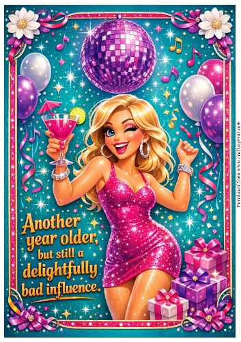 DD GOLDEN FEMALE BIRTHDAY A4 33