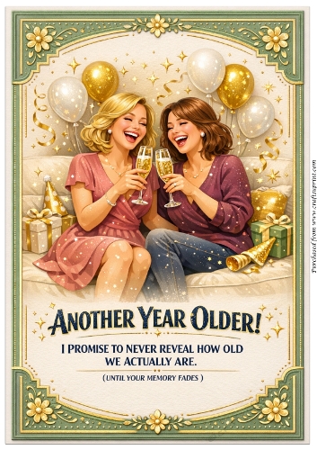 DD GOLDEN FEMALE BIRTHDAY A4 43