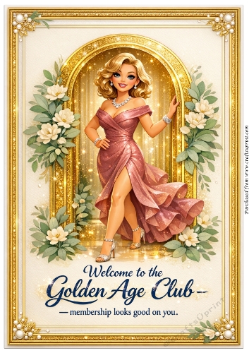DD GOLDEN FEMALE BIRTHDAY A4 46