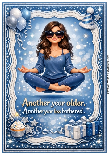 DD GOLDEN FEMALE BIRTHDAY A4 53