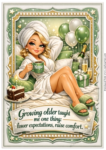 DD GOLDEN FEMALE BIRTHDAY A4 55