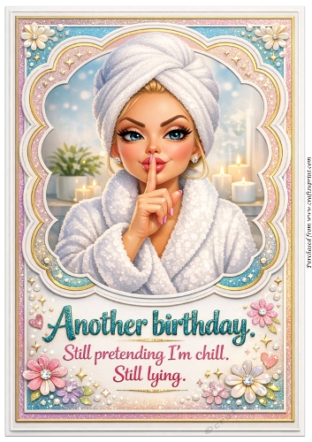 DD GOLDEN FEMALE BIRTHDAY A4 60