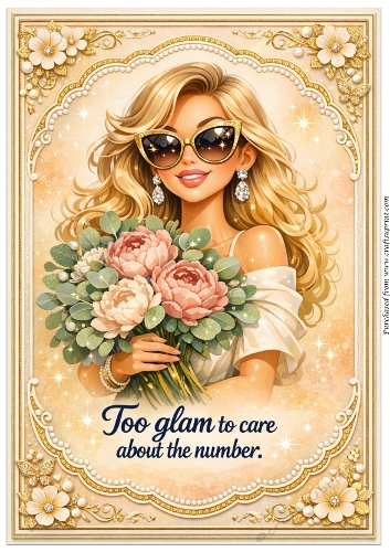 DD GOLDEN FEMALE BIRTHDAY A4 63