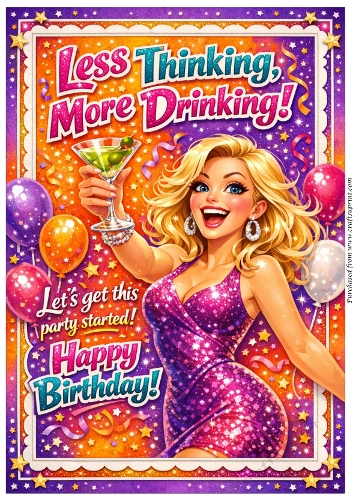 DD GOLDEN FEMALE BIRTHDAY A4 70