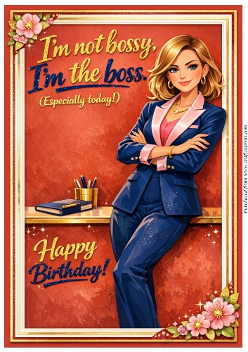 DD GOLDEN FEMALE BIRTHDAY A4 72