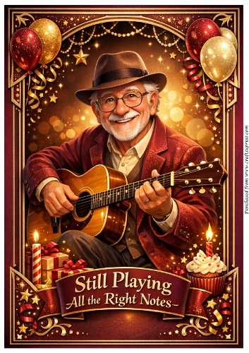 DD FUNNY SENIOR MALE BIRTHDAY A4 3