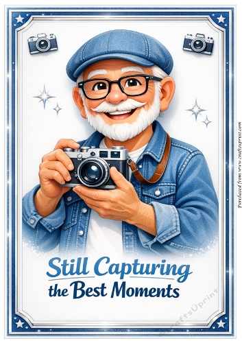 DD FUNNY SENIOR MALE BIRTHDAY A4 4