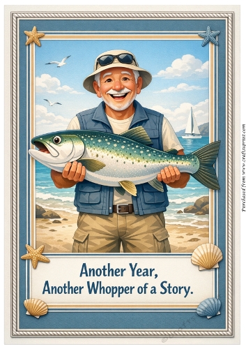 DD FUNNY SENIOR MALE BIRTHDAY A4 9