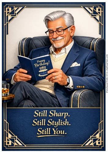 DD FUNNY SENIOR MALE BIRTHDAY A4 20