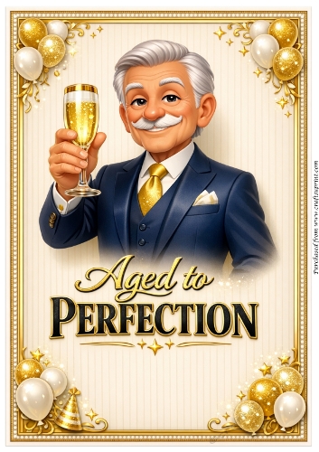 DD FUNNY SENIOR MALE BIRTHDAY A4 21