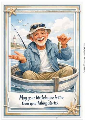 DD FUNNY SENIOR MALE BIRTHDAY A4 23