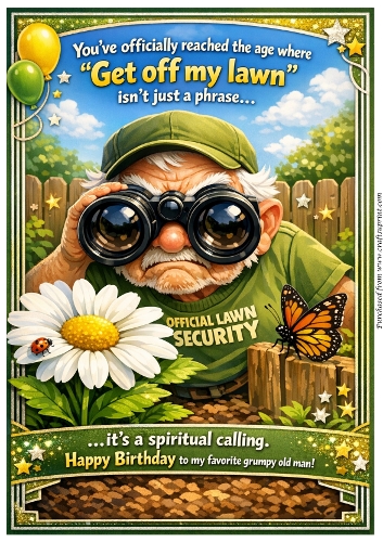 DD FUNNY SENIOR MALE BIRTHDAY A4 26