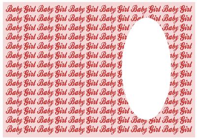 New Baby Girl Christening Insert