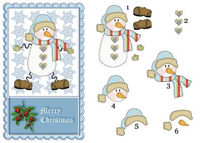 Christmas Snowman Quick Card