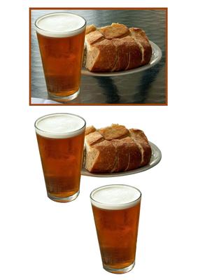 Beer and Bread 3D Decoupage