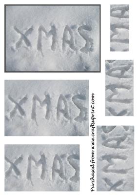 Christmas Word on Snow Pyramid