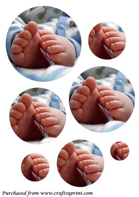 Baby Boy Feet Circle Pyramid
