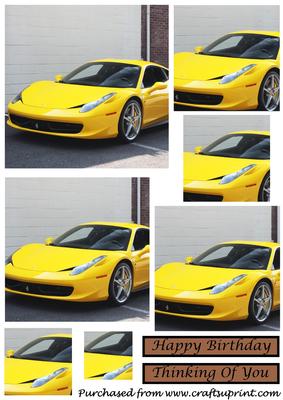 Yellow Ferrari Square Pyramid