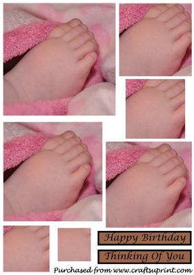Baby Girl Feet Square Pyramid