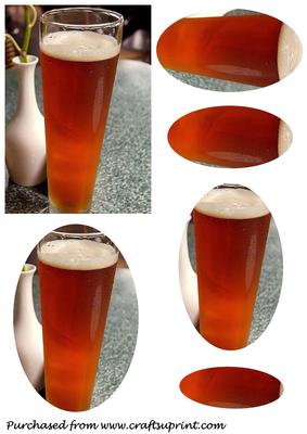 Beer Glass Oval Pyramid