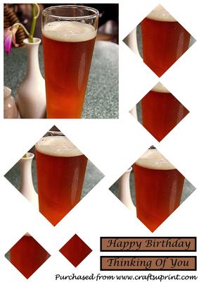 Beer Glass Diamond Pyramid